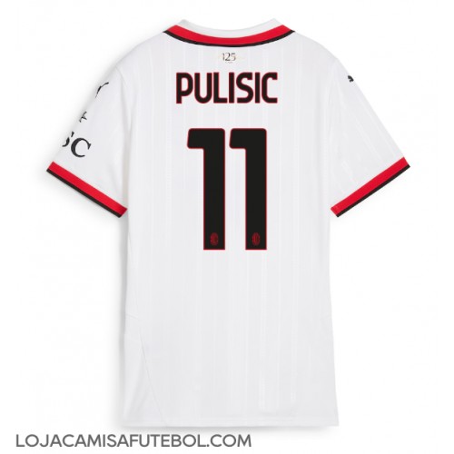 Camisa de Futebol AC Milan Christian Pulisic #11 Equipamento Secundário Mulheres 2024-25 Manga Curta